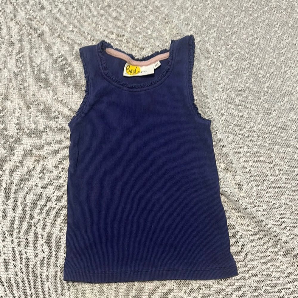 Boden Navy Blue Sleeveless Tank Top 3-4Y 4 FREE